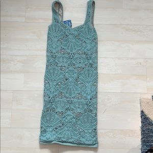 Free people blue and white bodycon dress